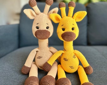 Crochet amigurumi giraffe toy: Handmade Cotton Toy  12 inches