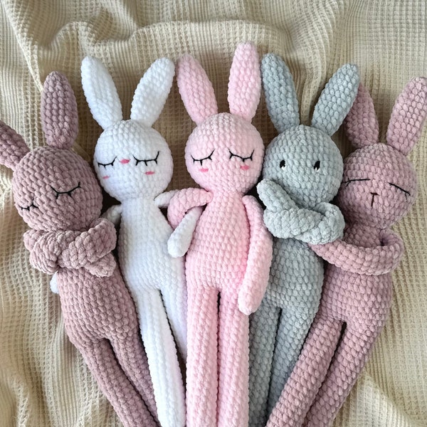 crochet sleepy bunny pattern, easter bunny pattern, amigurumi sleepy bunny, crochet easter plush bunny