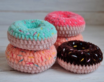 Amigurumi donut Crochet Donut Amigurumi food,Newborn photo prop, Handmade amigurumi food