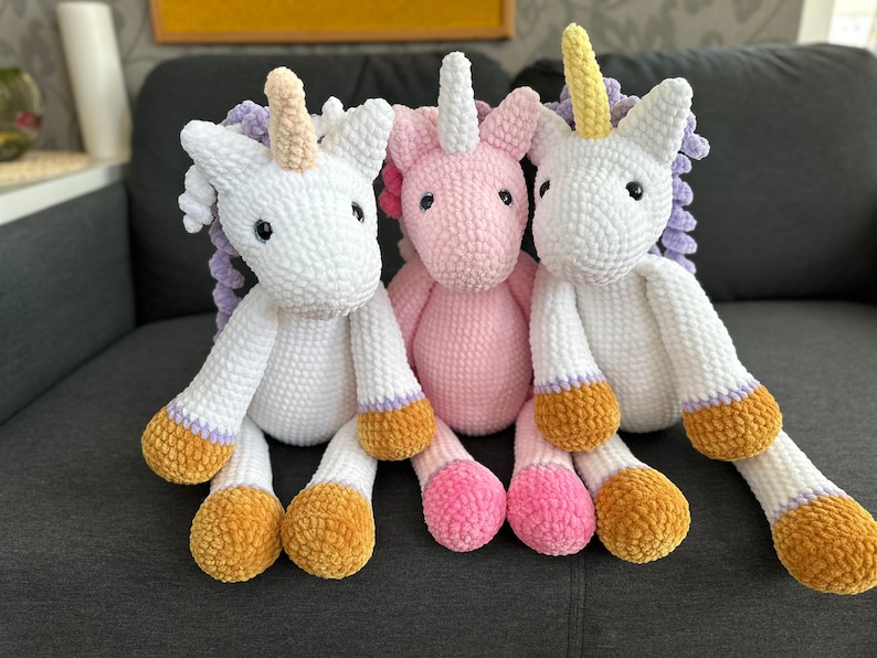 crochet unicorn pattern, amigurumi unicorn pdf pattern, delilah the unicorn image 1