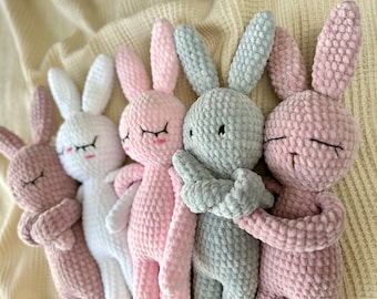 crochet sleepy bunny, crochet easter bunny, amigurumi sleepy bunny, crochet sleepy bunny gift