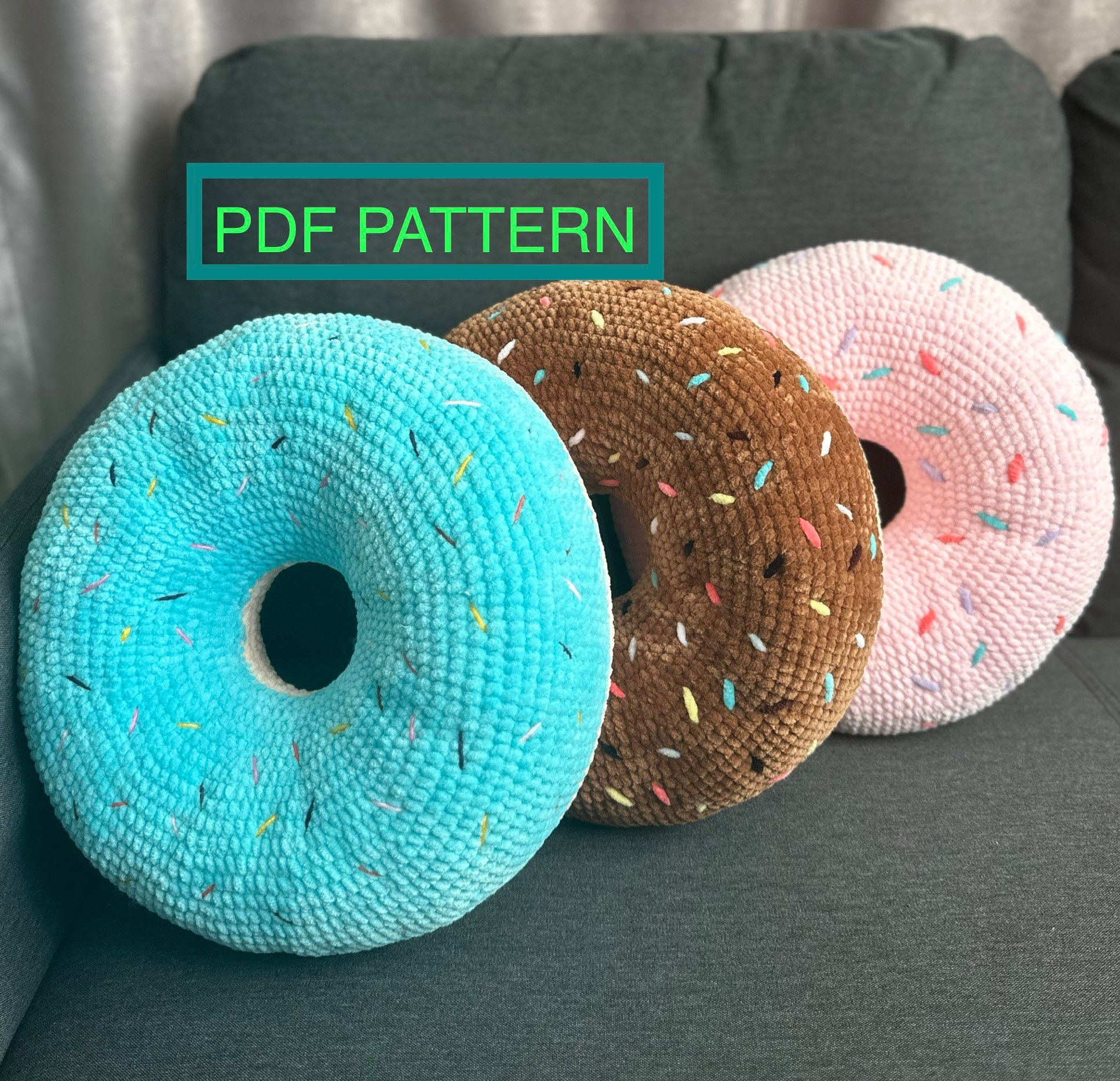 PDF Pattern Donut Pillow Crochet Donut Pillow Donut Pillow Etsy Australia