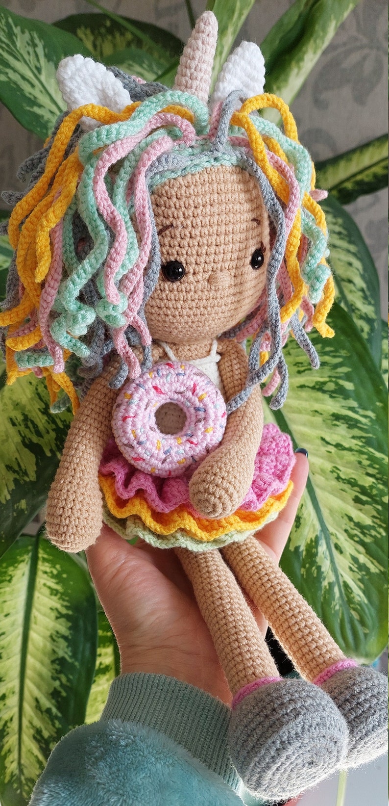 Häkelanleitung für Donuts, Amigurumi-Donuts, Häkelanleitung für Donuts, PDF-Häkelanleitung, Häkelanleitung für Donuts als Schlüsselanhänger Bild 7