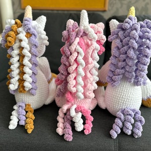 crochet unicorn pattern, amigurumi unicorn pdf pattern, delilah the unicorn image 2