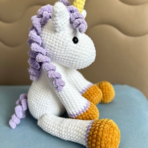 crochet unicorn pattern, amigurumi unicorn pdf pattern, delilah the unicorn image 4