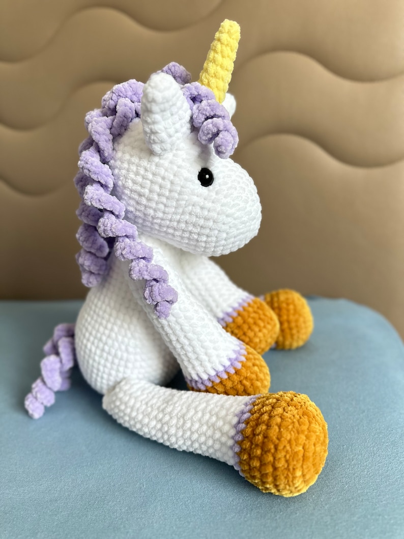 crochet unicorn pattern, amigurumi unicorn pdf pattern, delilah the unicorn image 4