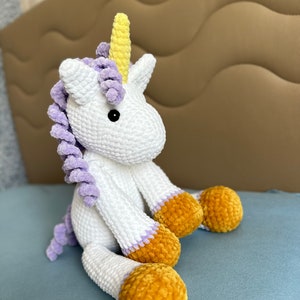 crochet unicorn pattern, amigurumi unicorn pdf pattern, delilah the unicorn image 3