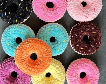 Crochet Donut Amigurumi, Keychain : Handmade Plush toy, Newborn Photo Props