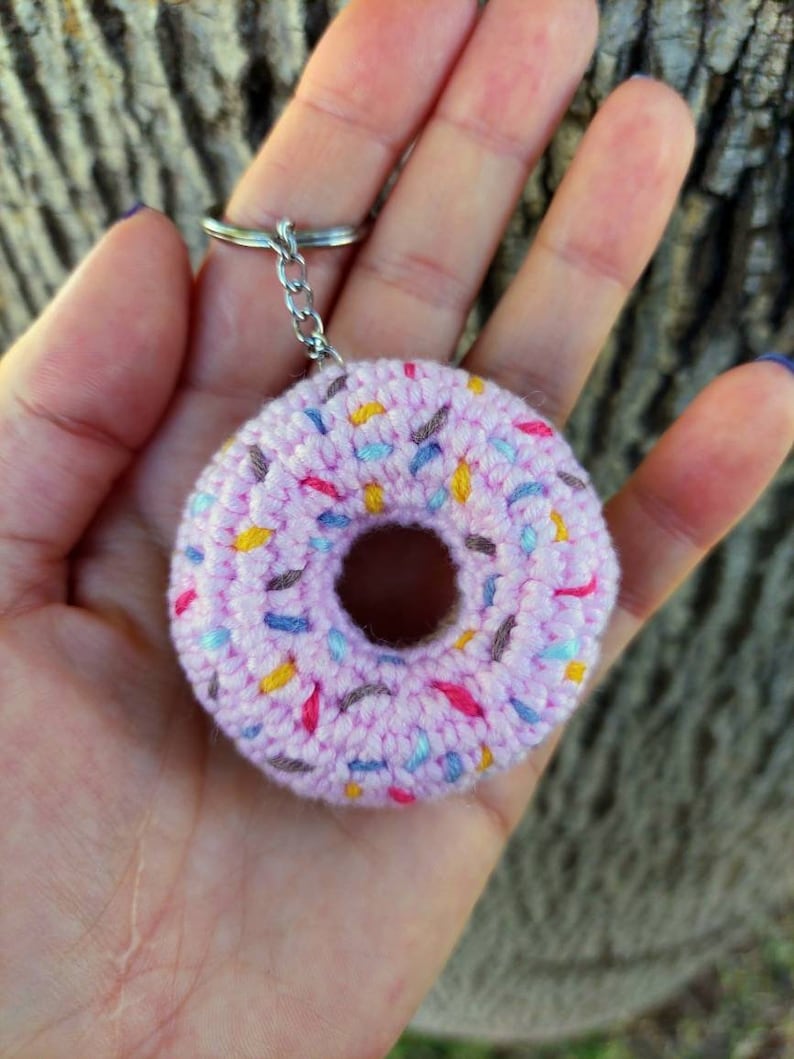 Häkelanleitung für Donuts, Amigurumi-Donuts, Häkelanleitung für Donuts, PDF-Häkelanleitung, Häkelanleitung für Donuts als Schlüsselanhänger Bild 5