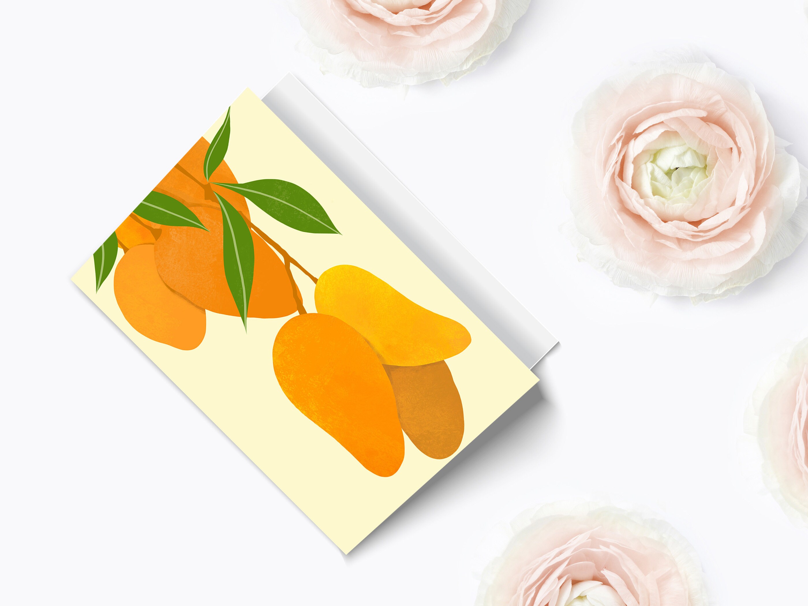 Printable card Mango card Tropical fruits print Fruit card Etsy
