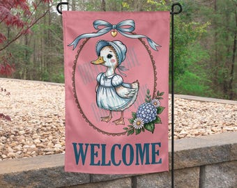 Welcome Goose Garden Flag 12x18