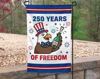 250 Years Of Freedom Vintage Garden Flag 12x18