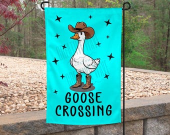 Goose Crossing Garden Flag 12x18