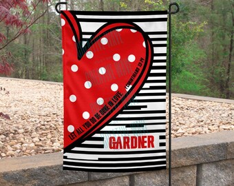 Personalized Let All You Do Be Done In Love 1 Corinthians 13:14 Garden Flag 12x18