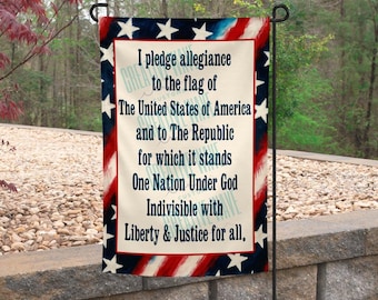 I Pledge Allegiance Garden Flag 12x18