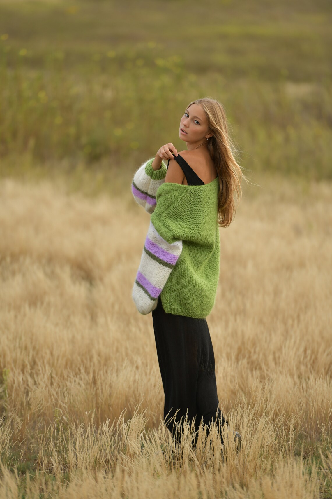 Hand Knit Mohair Cardigan Green Spring Soft Luxurious Mohair | Etsy
