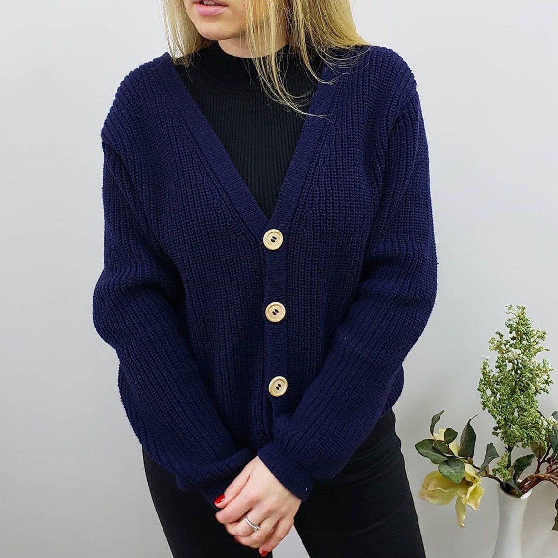 Minimalistic cardigan Basic office women cardigan Front open Etsy
