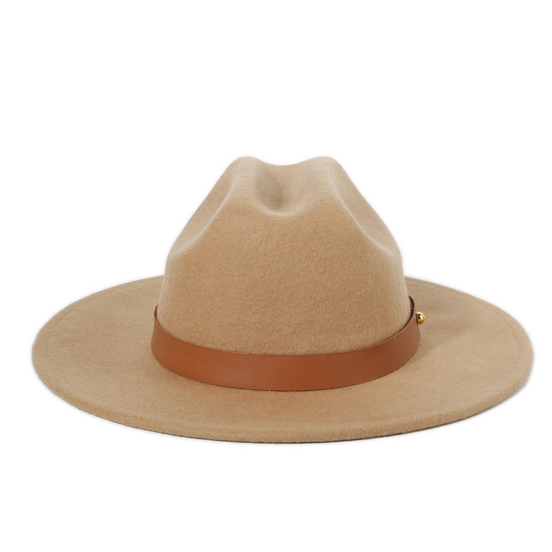 Caramel 100% Wool Fedora Rancher Hat | Matching Mum and  display picture 2