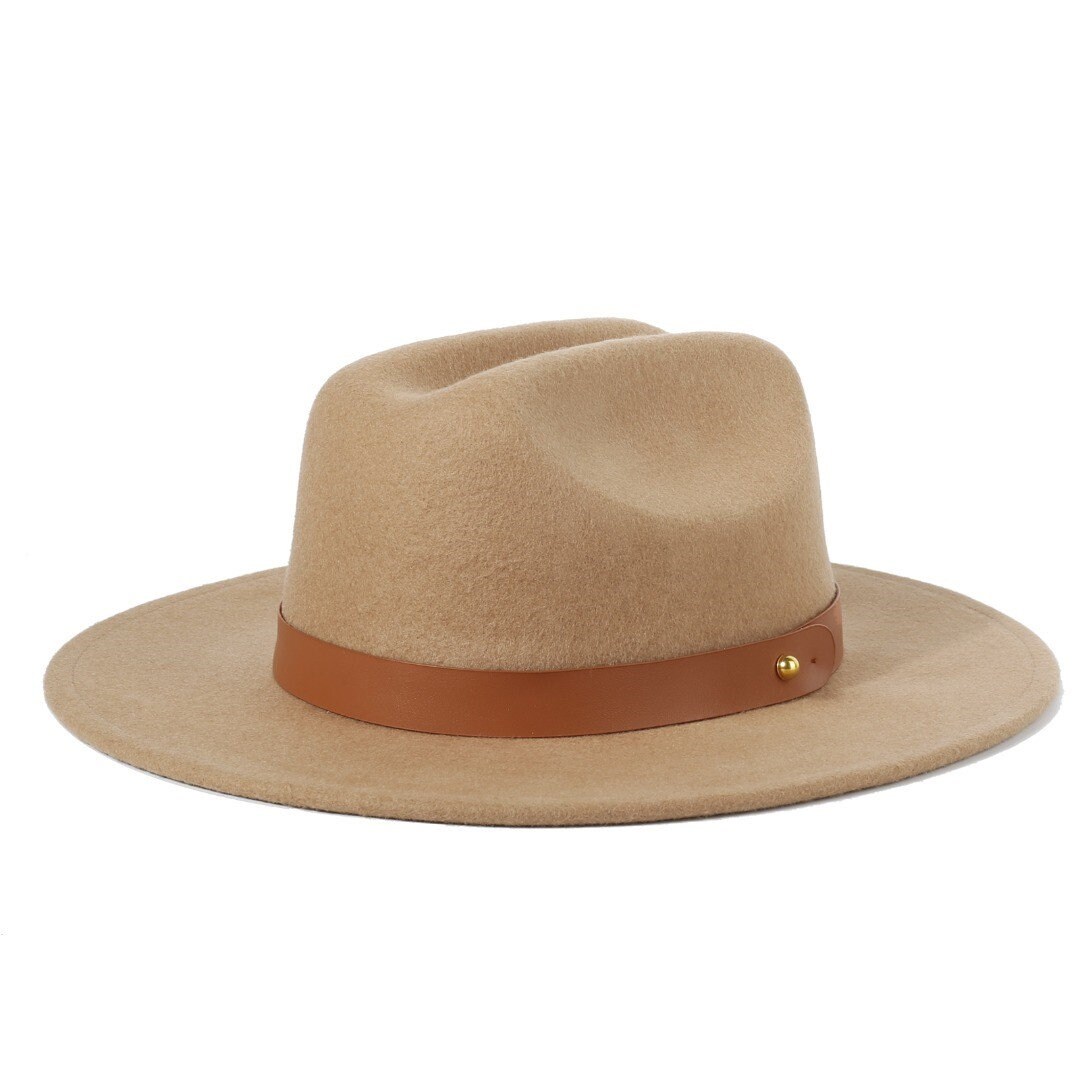 Braided Fedora Hat in Caramel main image 1