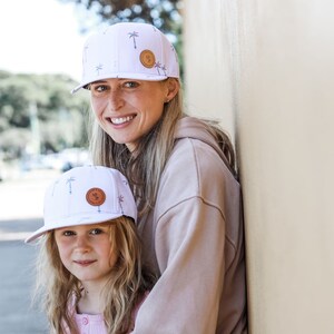 Gorra Palm Paradise / Gorras Snapback a juego para niños y adultos / Gorra de béisbol Palm Tree / Gorra rosa / Conjuntos familiares a juego