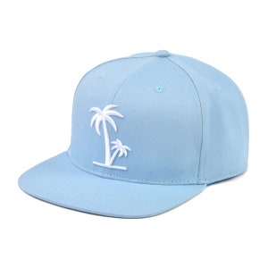 Casquette snapback bleue à visière plate | Chapeau pour enfants | Bonnet bébé | Chapeau garçon | Tailles assorties pour bébé, tout-petit, enfant et adulte | Idée cadeau