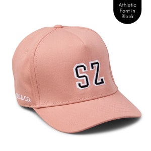 Personalised Pink Snapback Hat with Initials | Baby, Toddler, Kids & Adults Sizes | Matching Mum and Daughter | Christmas Gift Idea