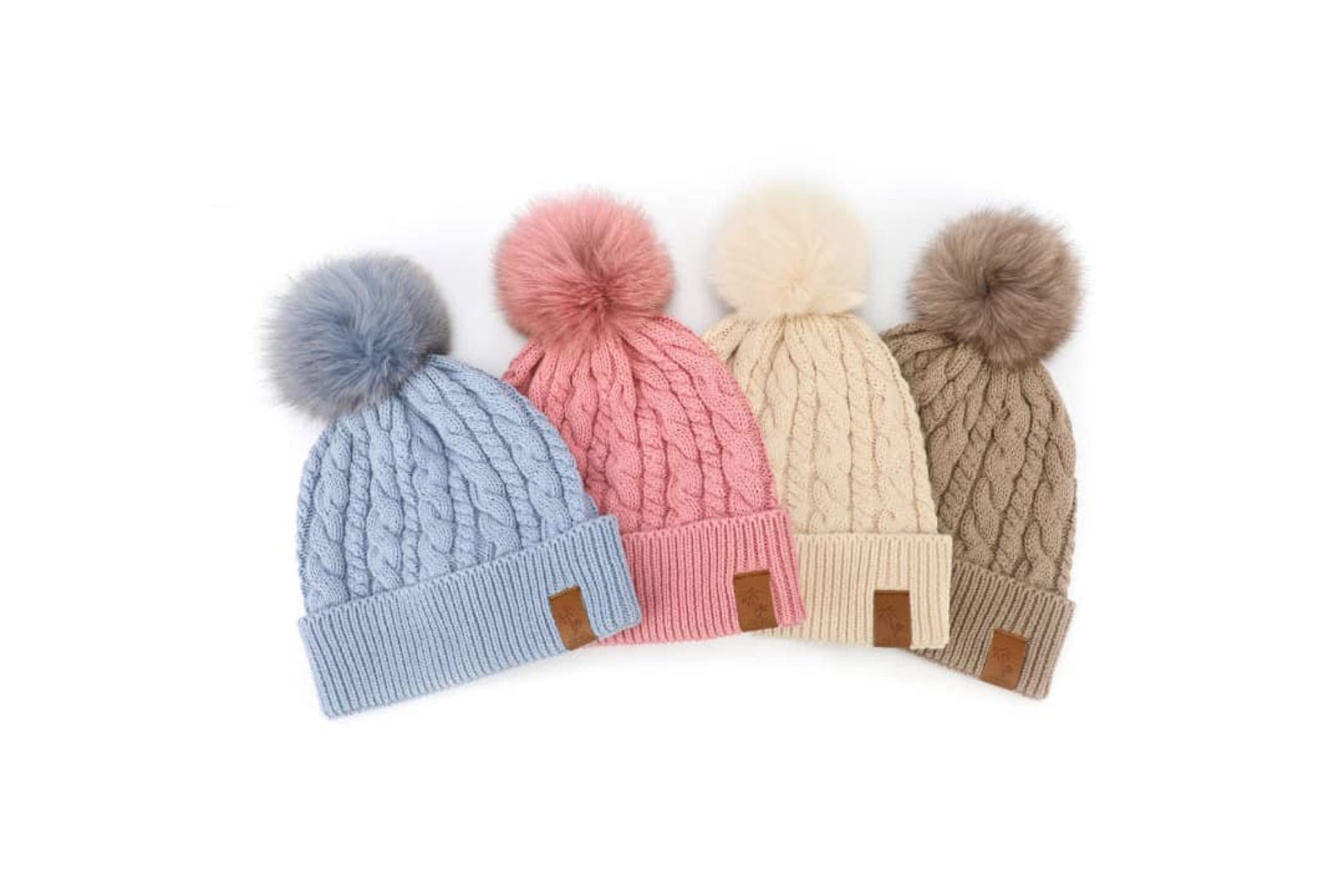 Personalised Blue Pom Pom Beanie Matching Kids & Adults Sizes Etsy