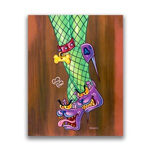 My Dogs Are Barkin| Art Print| Kitschy| Pin Up| Lowbrow| Artwork by Connie Chapa