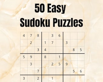 50 Easy Sudoku Puzzles - Volume 2 (PDF Pattern)