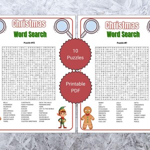 Christmas Word Search Printable Bundle, Christmas Printable Game, Christmas Word Search, Party Game, Game for Kids & Adults, Christmas Game