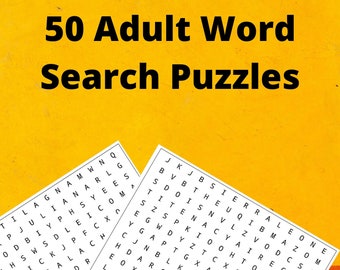 50 Adult Word Search Puzzles: Large Print (PDF)