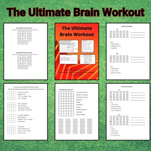 The Ultimate Brain Workout Bonanza: A Puzzle Lover’s Challenge Book, Over 100 puzzles, Instant Download, Puzzles for Grown Ups