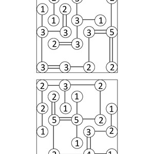 Hashi Bridges Puzzles PDF Printable Easy to Hard With Solutions ...