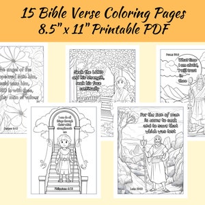 Faithful Expressions: 15 Bible Verse Coloring Pages for Adults and Children, Christian Coloring Book, Inspirational Quotes 8.5&quot; x 11&quot;