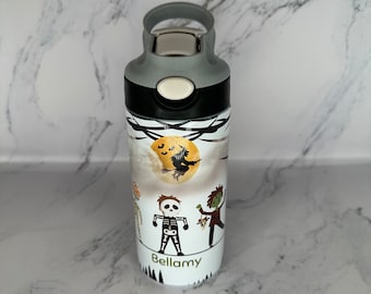 Taza aislada personalizada para niños, termo de acero inoxidable de 12 oz, taza Sippy personalizada de Halloween, botella de agua para niños, regreso a la escuela, regalo de bebé