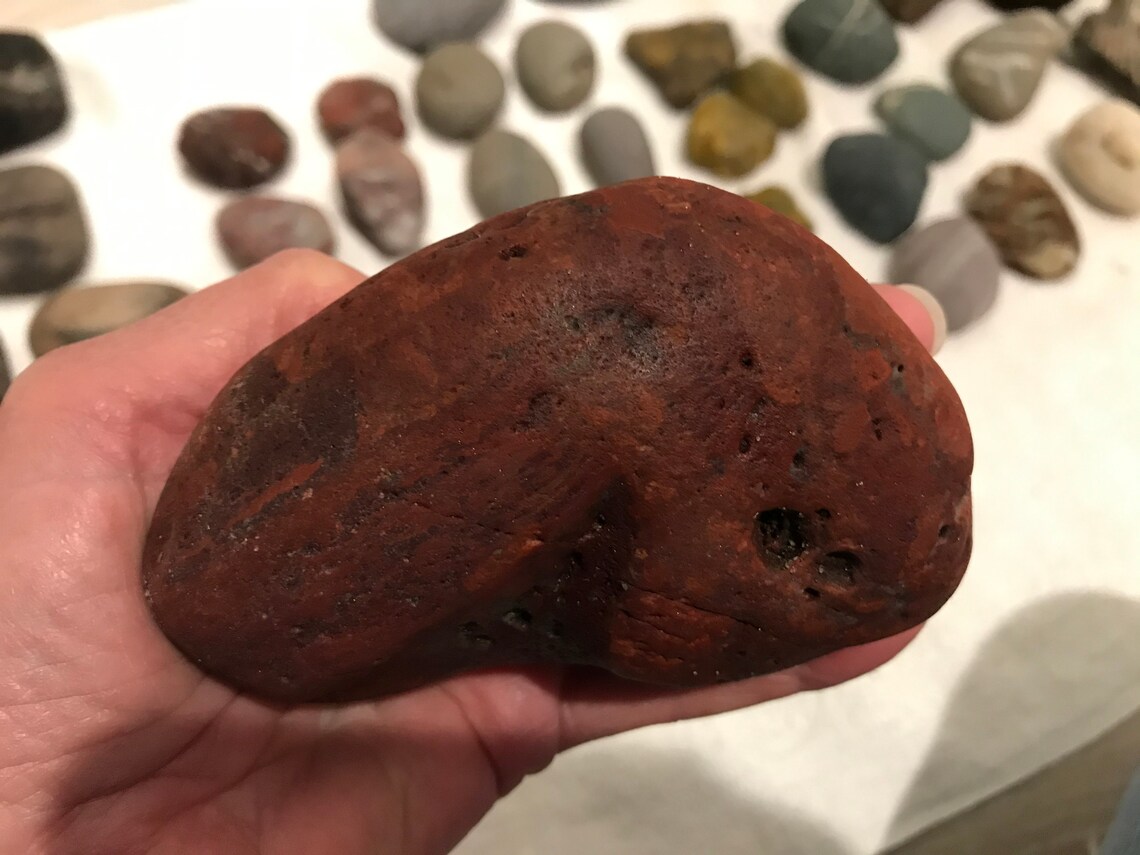 Large Red Jasper Stone w/ Tiny Crystals Healing Rock Calming Etsy