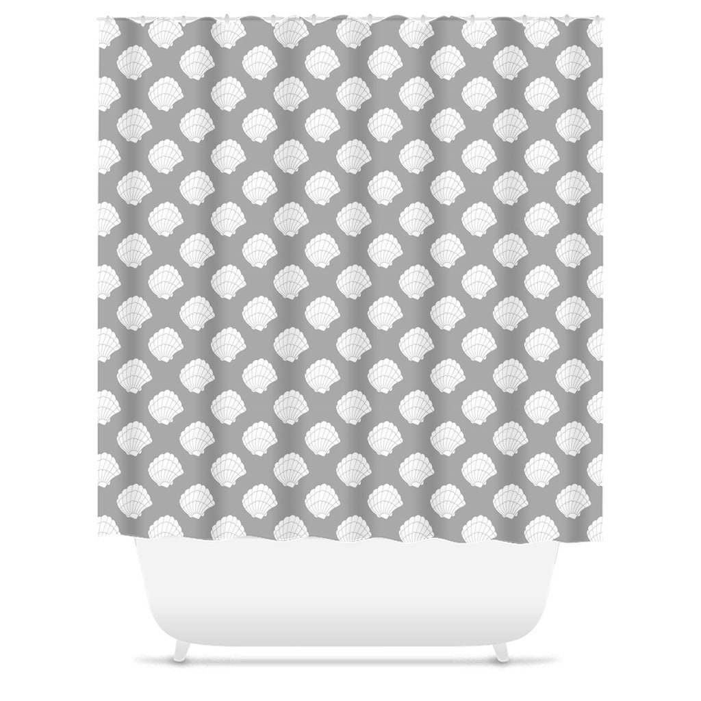 Nautical Shower Curtains Extra Long Shower Curtains In Gray Etsy