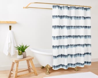 CafePress Beautiful Indigo Blue Ombre Decorative Fabric Shower Curtain CafePress Beautiful Indigo Blue Ombre Decorative Fabric Shower Curtain