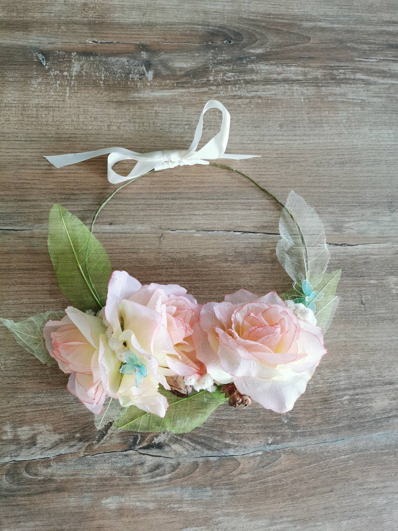 Petite Couronne de Fleurs Artificielles