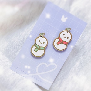 Holidays Sprouts Enamel Pin  || Cute Winter Snowman Lapel Pin || Kawaii Christmas Pin