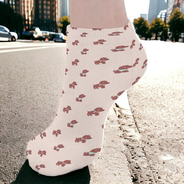 Cute Kawaii Dachshund Sausage Dog socks, Christmas Gift, Unique Present For Pet Lover, Stocking filler, Dog Puppy Print Accessories, 5 Pairs