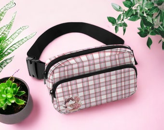 Kawaii Cat & Cherry Blossom Fanny Pack - Cute Japanese Inspired Bum Bag for Spring Festivals and Everyday Use, Kawaii Cat, Cherry Blossom