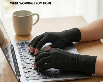 2nd[skin] - Gants d'ordinateur - Mitaines sans doigts - Gants pour textos - Chauffe-mains pour travailler à domicile