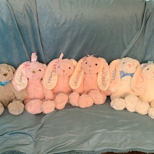 Personalized Bunny Rabbit, Easter Gift, Baby Shower Present