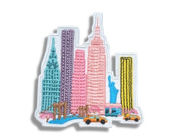 New York City Pink Patch | NYC | Iron Patch | Easy to Apply | Cute and Preppy