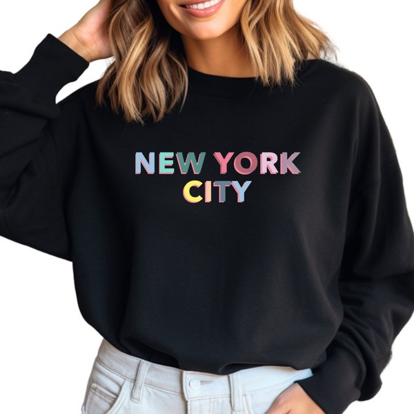 Colorful New York City Crewneck | Handmade with love in NYC | Cotton Sweaters