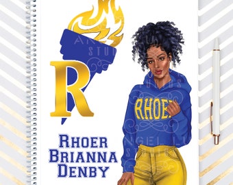 Rhoer Personalized Reusable Notebook Cover, Rhoer Reusable Notebook Cover, Rhoer Induction Gift, SGRHO Rhoer Club Affiliate, 8" x 10.5"