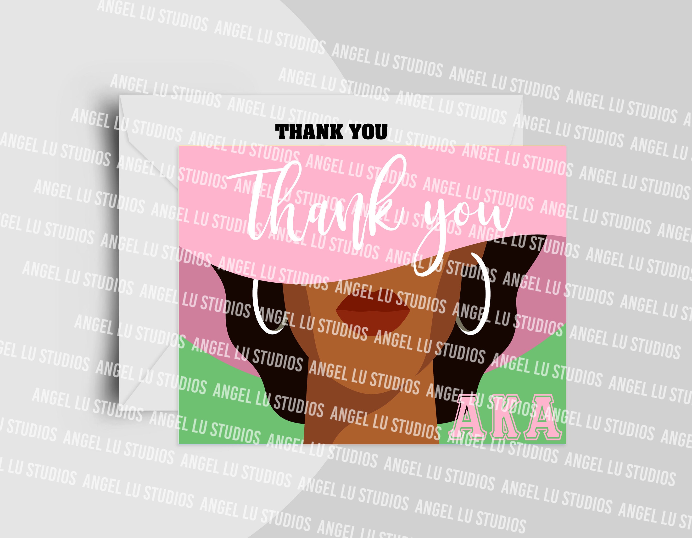 AKA African American Greeting Card AKA Inspired Cards Alpha Etsy