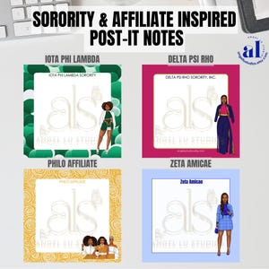 Elegant Sorority and Sorority Affiliate Inspired Post-It Note | Philo Post-It | Amicae Post-It | Iota Phi Lambda | Delta Psi Phi