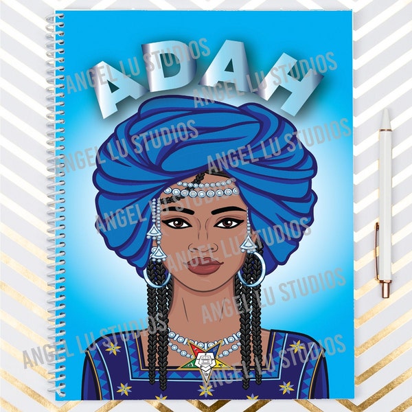 Order of Eastern Star Adah Notebook, OES Notebook 5.5" x 8.5"